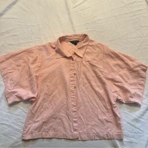 Banana Republic Linen blend Pink Button-Up Shirt